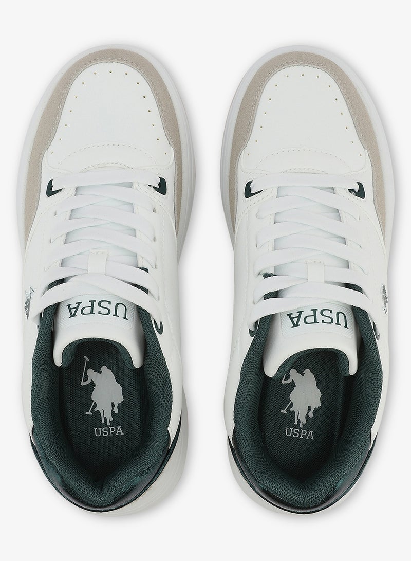 يو اس بولو اسن أحذية رياضية نسائية بيضاء بأسلوب جريء ومتين بنعل قوي للاستخدام الخارجي - Image 5