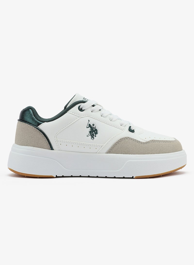U.S. Polo Assn. Women's White Sneakers - Bold Rugged Shoes with Style and Durable Sole for Outdoor Wear - Image 2