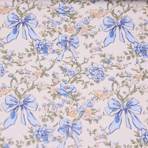 Hanjunzhao 14Pcs Valentines Bow Print Cotton Fat Quarters Fabric Bundles 18 x 22 Inch for Quilting, DIY Bowknot, Hair Accessories, Gift Wrapping, Holiday Valentine Party Home Décor, and Crafts (Bows) - Image 5