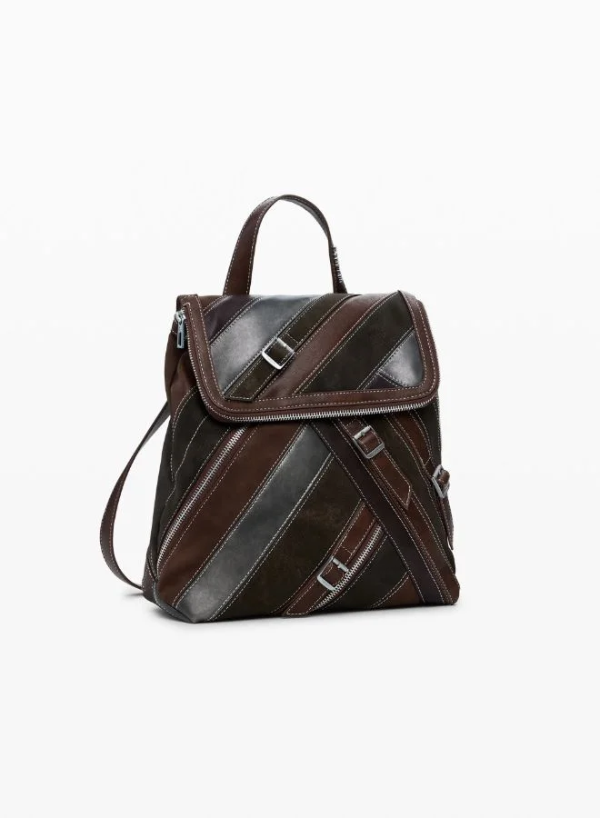 DESIGUAL Small backpack with straps and zippers