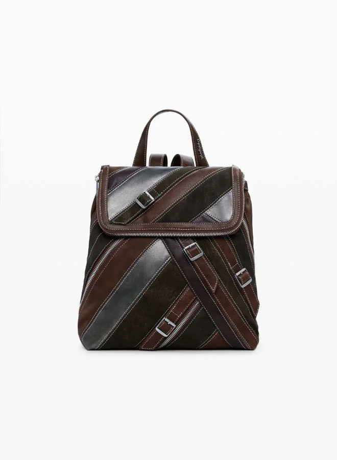 DESIGUAL Small backpack with straps and zippers
