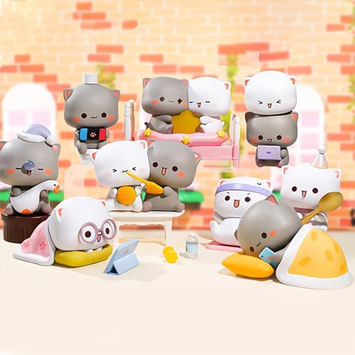 BEEMAI Mitao Cat Love is Like A Peach Series 8PCs Set of 8 No Repeat Blind Box Random Design Cute Figures Collectible Toys Birthday Gifts - Image 5