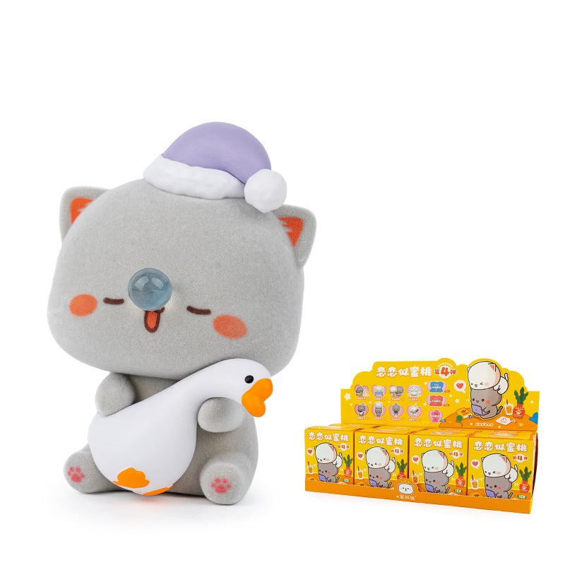 BEEMAI Mitao Cat Love is Like A Peach Series 8PCs Set of 8 No Repeat Blind Box Random Design Cute Figures Collectible Toys Birthday Gifts - Image 3