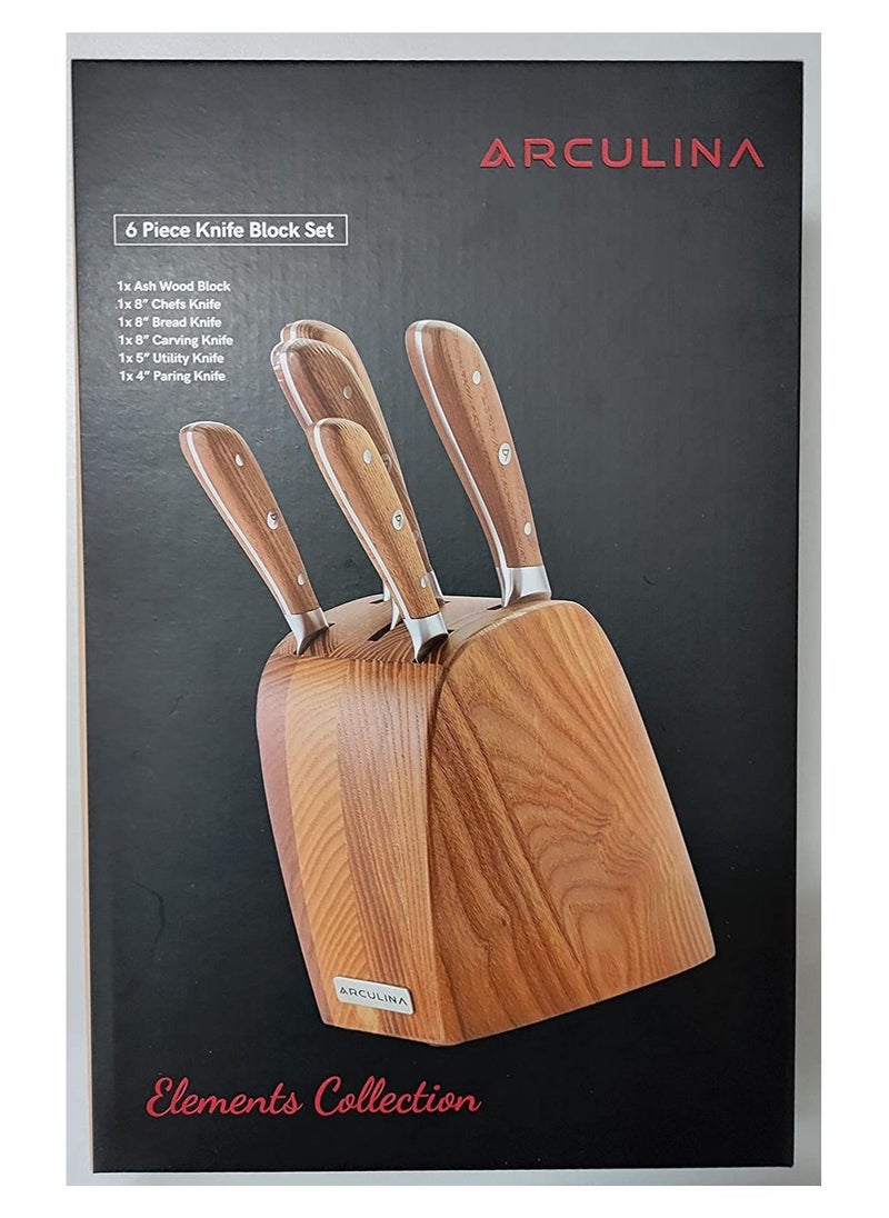 ARCULINA 6 Piece Knife Block Set  - Image 1