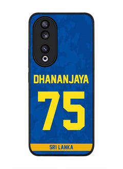 Stylizedd Rugged Black edge case for Honor 90 5G, Slim fit Case Flexible Anti Drop TPU Gel Thin Cover - Team Sri lanka Dhananjaya de Silva, Jersey No 75  - Image 1