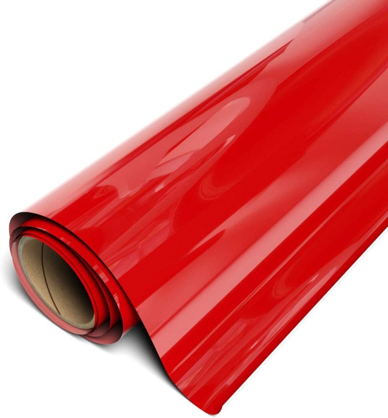 SISER EasyWeed HTV 11.8" x 3ft Roll (Red) - Iron On Heat Transfer Vinyl - Compatible with , Cricut and Silhouette Cutters - Layerable - CPSIA Certified - Image 1