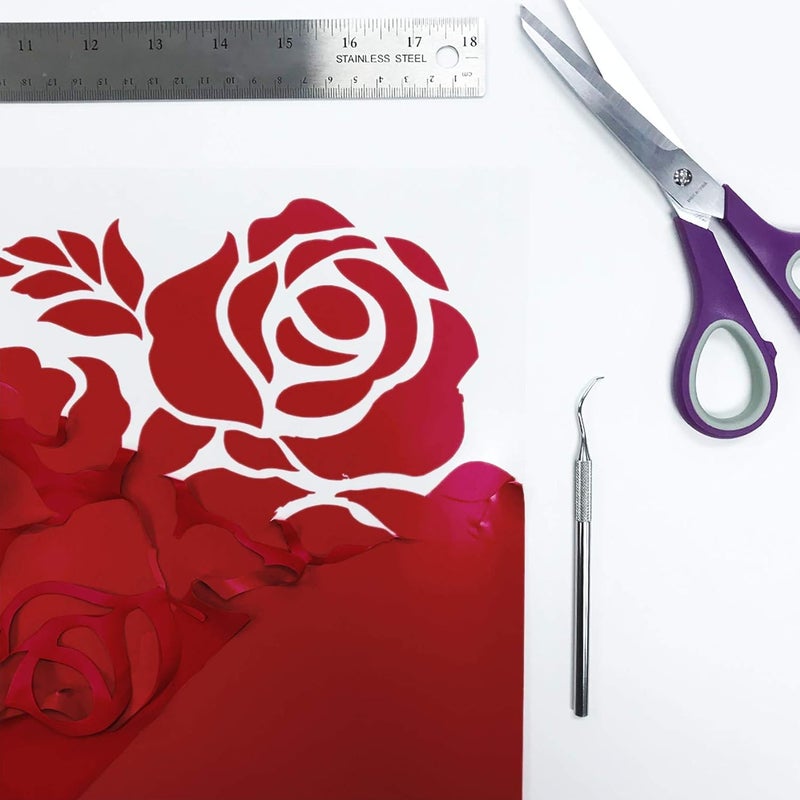 SISER EasyWeed HTV 11.8" x 3ft Roll (Red) - Iron On Heat Transfer Vinyl - Compatible with , Cricut and Silhouette Cutters - Layerable - CPSIA Certified - Image 3