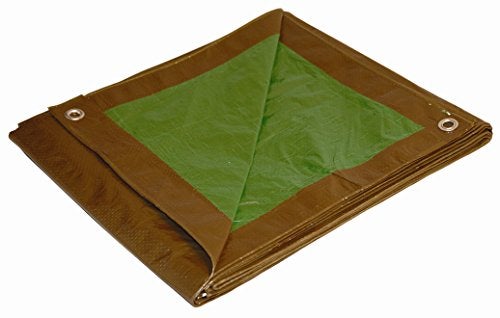 Dry Top 120301 Medium Duty Tarp, 20x30 Feet, Brown/Green - Image 3