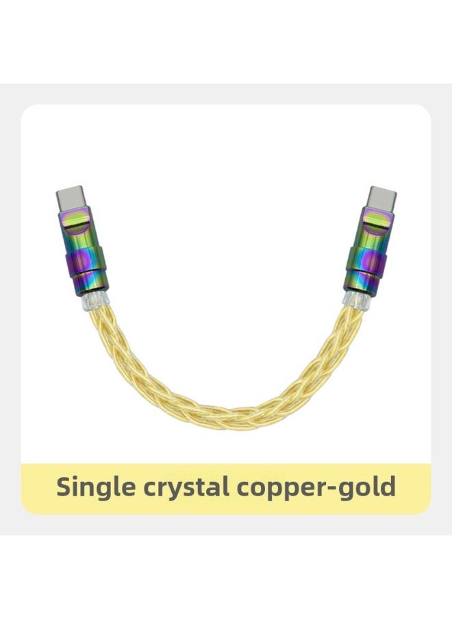 Generic Colorful Pure Copper Hardware Ultra-soft Single Crystal Copper Data Cable For Iphone16 Mobile Phone Mate60 Fast Charging-Color:0.5m Usb To For Apple/12w-Model:Single Crystal Copper Gold [colorful Copper Shell]  - Image 1