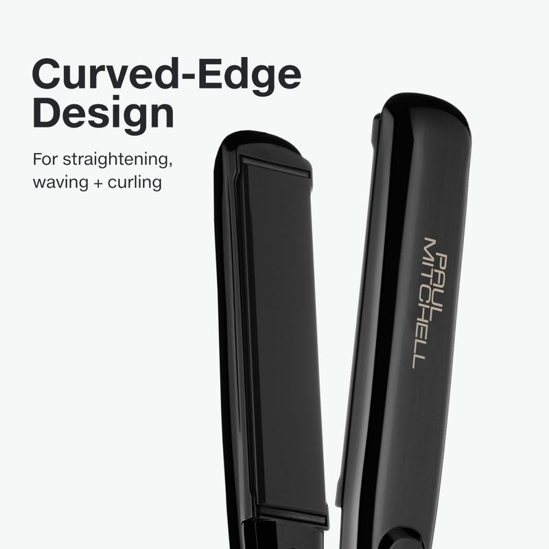 Paul Mitchell Style+ 1" Ceramic Flat Iron, Adjustable Heat Settings, for Straightening + Curling - Image 3