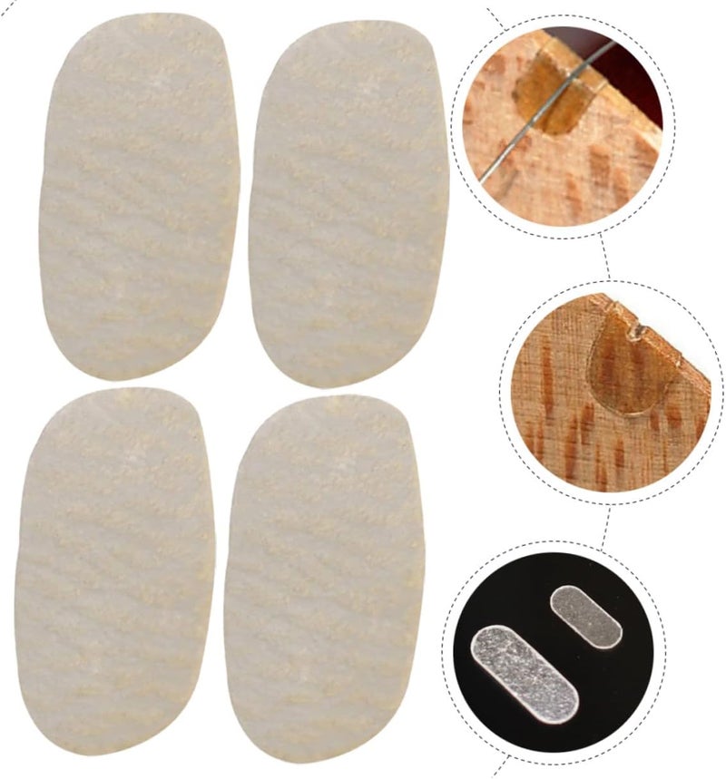 Abaodam 4sets Viola Bridge Pads String Pads for Violin Sheepskin Leather Violin Viola String Protectors 4pcs*4 - Image 3