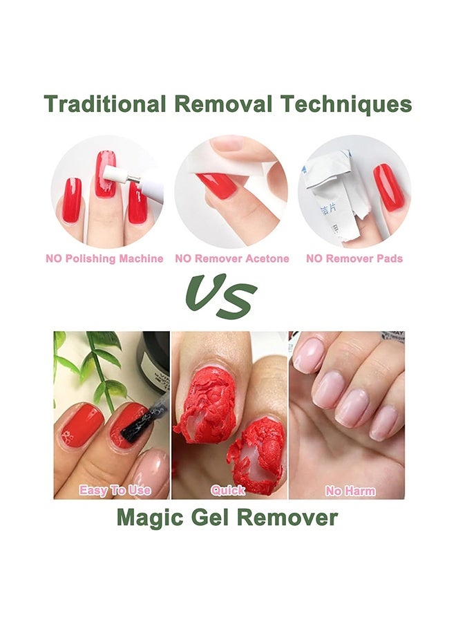بروفيشنال يزيل طلاء الأظافر الجل القابل للإزالة بالنقع، مزيل سحري، منتج احترافي لإزالة الأظافر، مزيل طلاء الجل للأظافر، إزالة احترافية لطلاء أظافر الجل، مزيل طلاء سريع وسهل في 2-3 دقائق، 15 مل - Image 5