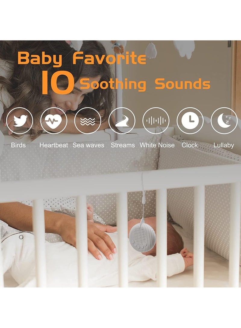 general White Noise Machine, 10 Soothing Nature Sounds Therapy Portable Sleep Sound Machine, Mini Sound Machine for Baby Kids Adults, USB Rechargeable Baby Sleep Machine with 3 Timer Memory Functions - Image 4