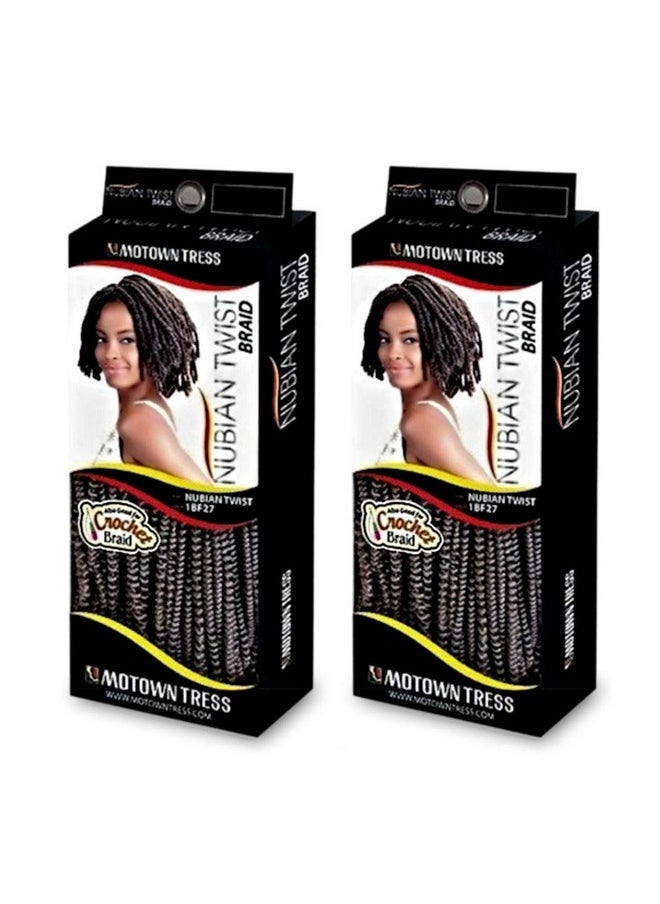 Motown Tress - (Nubian Twist Braid 2 Packs) Synthetic Braiding Hair In 1B - Image 1