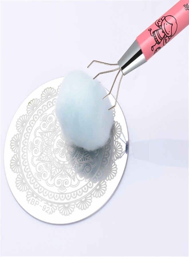 Nail Art Template Clean Claw Pen Stamping Plates Saver Cotton Cleaning Picker Tool Metal Polish Gel UV Remover Manicure - Image 5