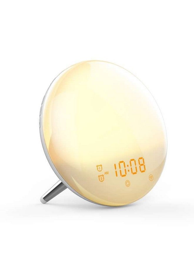 arcnics Polycarbonate-Smart Wifi Sunrise Wake Up Light With Alarm Clock For Bedroom/Bedside Table,Living Room With Fm Radio,Sunrise/Sunset Simulation,4 Alarm Functions,Snooze,7 Colors,7 Natural Sound - Image 2