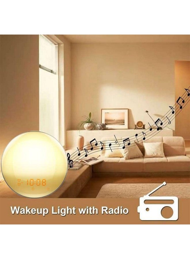 arcnics Polycarbonate-Smart Wifi Sunrise Wake Up Light With Alarm Clock For Bedroom/Bedside Table,Living Room With Fm Radio,Sunrise/Sunset Simulation,4 Alarm Functions,Snooze,7 Colors,7 Natural Sound - Image 3