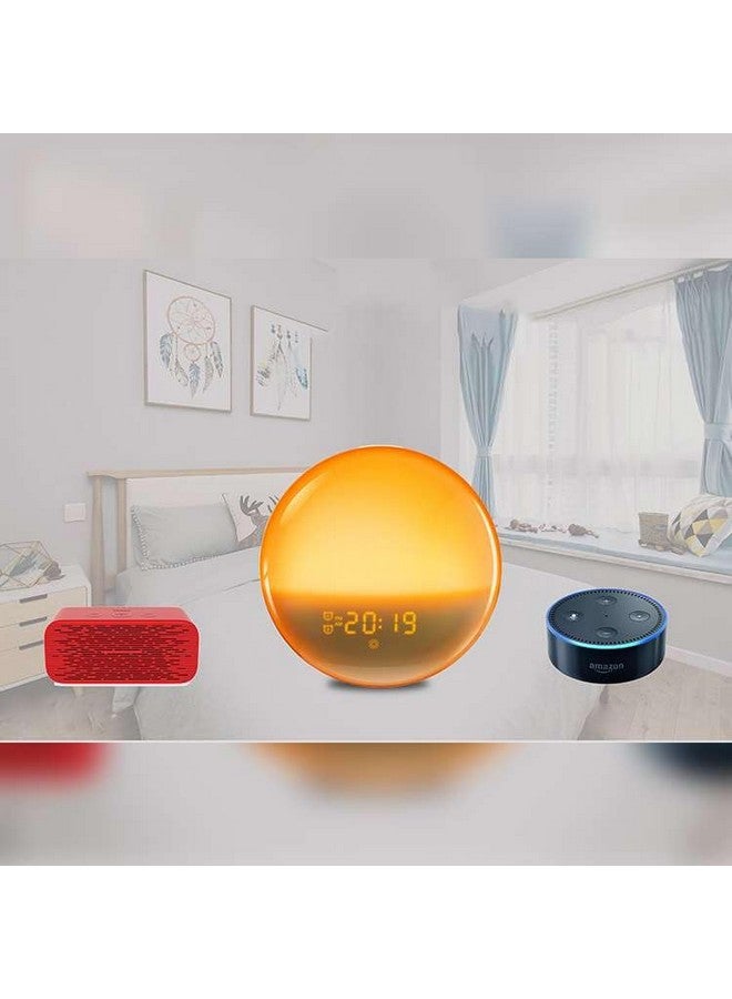 arcnics Polycarbonate-Smart Wifi Sunrise Wake Up Light With Alarm Clock For Bedroom/Bedside Table,Living Room With Fm Radio,Sunrise/Sunset Simulation,4 Alarm Functions,Snooze,7 Colors,7 Natural Sound - Image 5