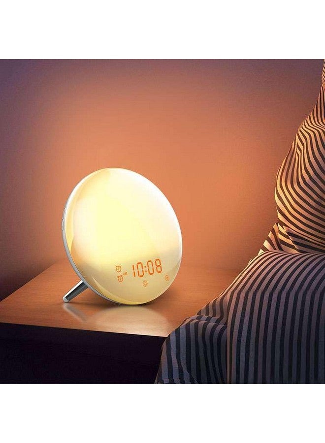 arcnics Polycarbonate-Smart Wifi Sunrise Wake Up Light With Alarm Clock For Bedroom/Bedside Table,Living Room With Fm Radio,Sunrise/Sunset Simulation,4 Alarm Functions,Snooze,7 Colors,7 Natural Sound - Image 1