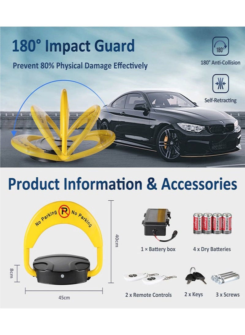 Generic Smart remote control parking lock with collision alarm, prevents others from occupying parking spaces - Image 5