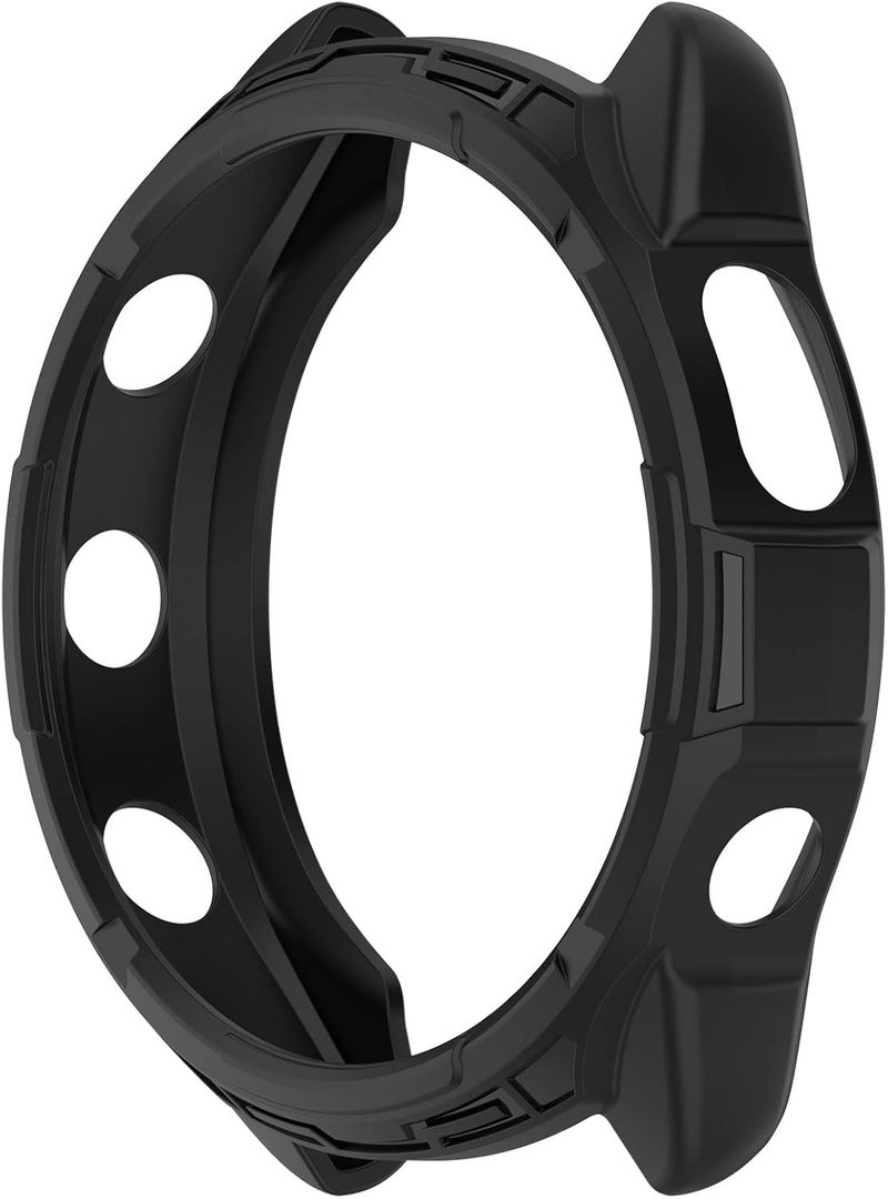 لوكيكي غطاء حماية متوافق مع Garmin Forerunner 965، غطاء حماية من TPU متوافق مع Garmin Forerunner 965 (TPU أسود) - Image 2