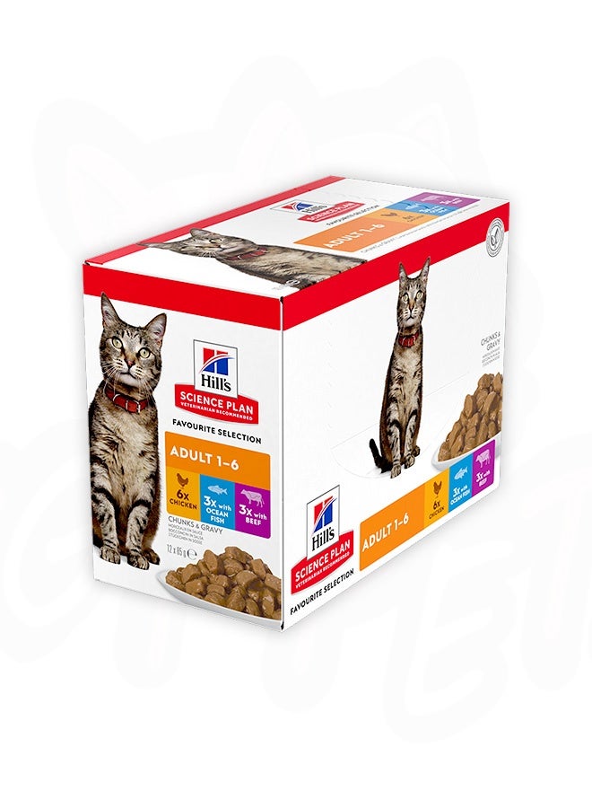 Hill's Adult 1-6 Multipack - 85GM (Pack Of 12) - Image 1