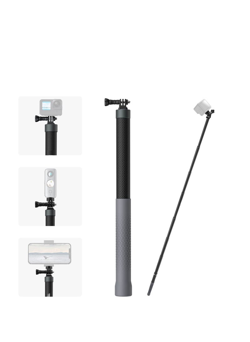 Generic - Selfie Stick Carbon Fibre, 3m/9.8FT Long Carbon Fiber Selfie Stick, Extension Invisible Selfie Stick, for GoPro Hero Max 11 10 9 8 Insta360 X3,ONE X2,ONE R,ONE X DJI Action 3 Series - Image 1