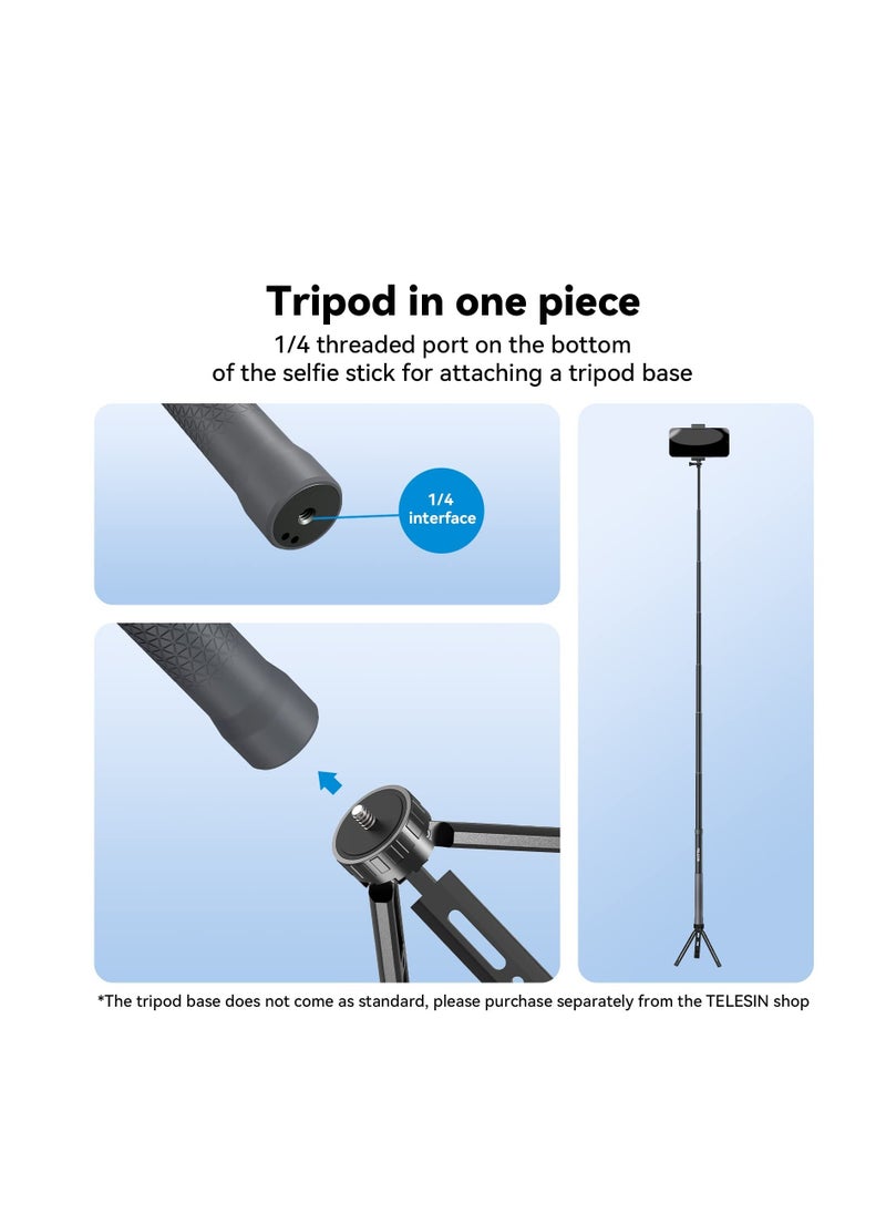 Generic - Selfie Stick Carbon Fibre, 3m/9.8FT Long Carbon Fiber Selfie Stick, Extension Invisible Selfie Stick, for GoPro Hero Max 11 10 9 8 Insta360 X3,ONE X2,ONE R,ONE X DJI Action 3 Series - Image 1