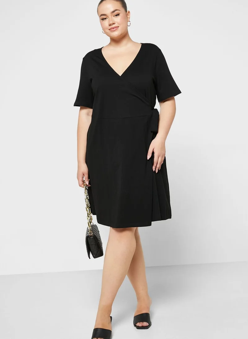 Only Carmakoma Tie Detail Wrap Dress