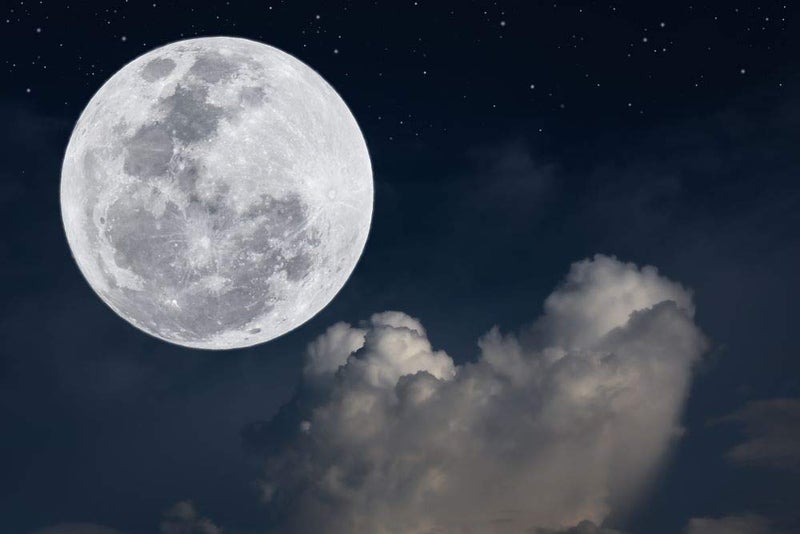 5 Ace full black night with moon Sticker Poster|Night Moon poster|Nature posters|size:12x18 inch,multicolor - Image 5