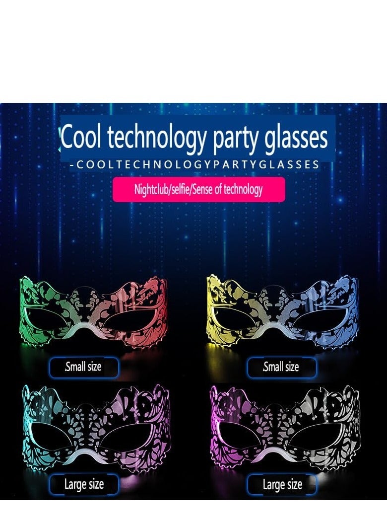 Excefore 2 قطعة من نظارات واقيات الشمس LED، نظارات فراشة مضيئة، نظارات تنكرية مضيئة، سايبربانك مستقبلية، مناسبة لمهرجان تنكرية باتي - Image 2