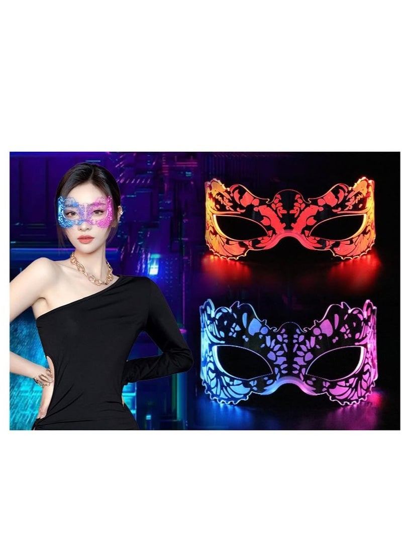 Excefore 2 قطعة من نظارات واقيات الشمس LED، نظارات فراشة مضيئة، نظارات تنكرية مضيئة، سايبربانك مستقبلية، مناسبة لمهرجان تنكرية باتي - Image 1