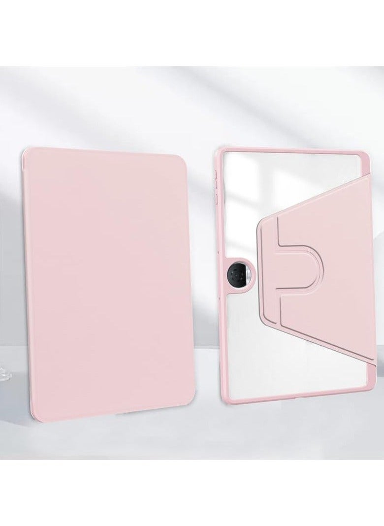 Generic - Case Compatible with Honor Pad 9 12.1 inch with Pen Holder, 360 Degree Swivel Stand Folio Flip Smart Tablet Cover Auto Sleep/Wake Tablet Case (Pink) - Image 1