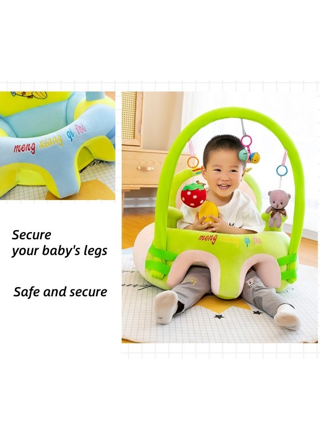 oldlaiben Baby Support Seat Sofa,Baby Support Seats For Sitting,Baby Sofa Chair For Infants,Infant Sit Up Chair,Plush Soft Animal Shaped Baby Learning To Sit Chair,With Developmental Toys(Blue)  - Image 5