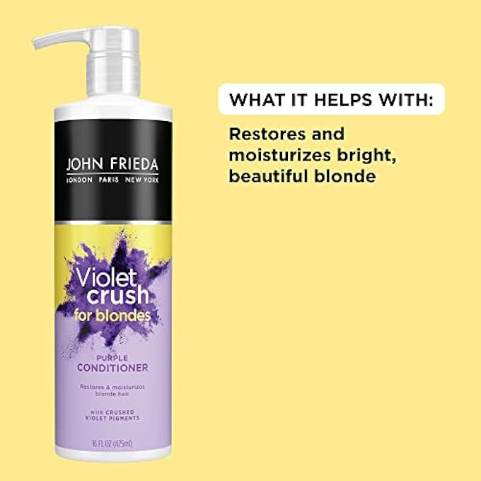John Frieda VIOLET CRUSH PURPLE CONDITIONER FOR BLONDE HAIR, 16 FL OZ - Image 3