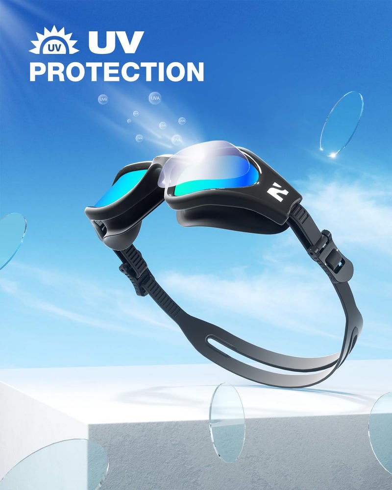 ZIONOR G1 Lite Swim Goggles with Swim Cap Comfortable Anti-fog Swimming Goggles Cap Set for Adult Men Women - Image 4