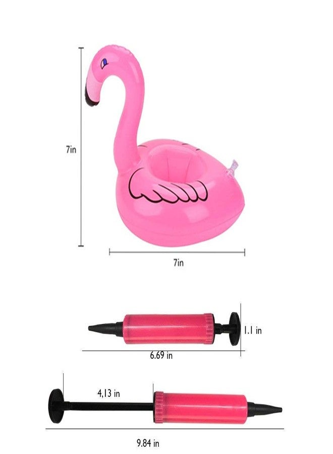 qinnsou 14 Pack Flamingo Inflatable Drink Holder Drink Pool Floats Cup Holder Floats Inflatable Floating Coasters Float Coaster for Pool Party Home Decor - Image 2