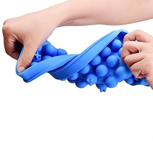 Mydio Mini Ice Ball Molds DIY Molds Tool for Candy pudding jelly milk juice Chocolate mold or Cocktails & whiskey particles (2 pack, Blue) - Image 4