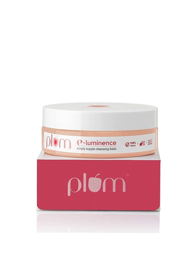 Plum - E-Luminence Simply Supple Cleansing Balm Gentle Makeup Remover Enriched with Vitamin E For Normal Dry Combination Skin 100% Vegan Cruelty - Image 1