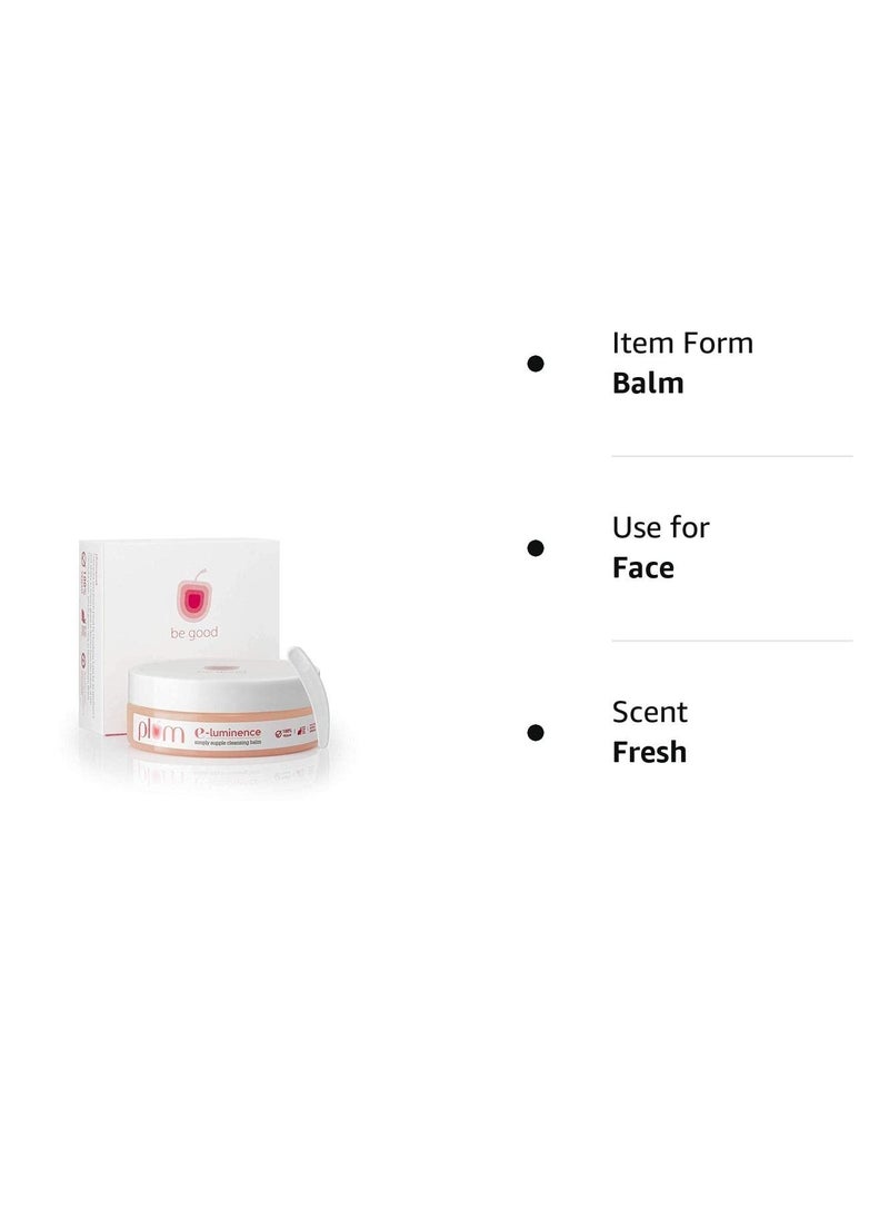 Plum - E-Luminence Simply Supple Cleansing Balm Gentle Makeup Remover Enriched with Vitamin E For Normal Dry Combination Skin 100% Vegan Cruelty - Image 1