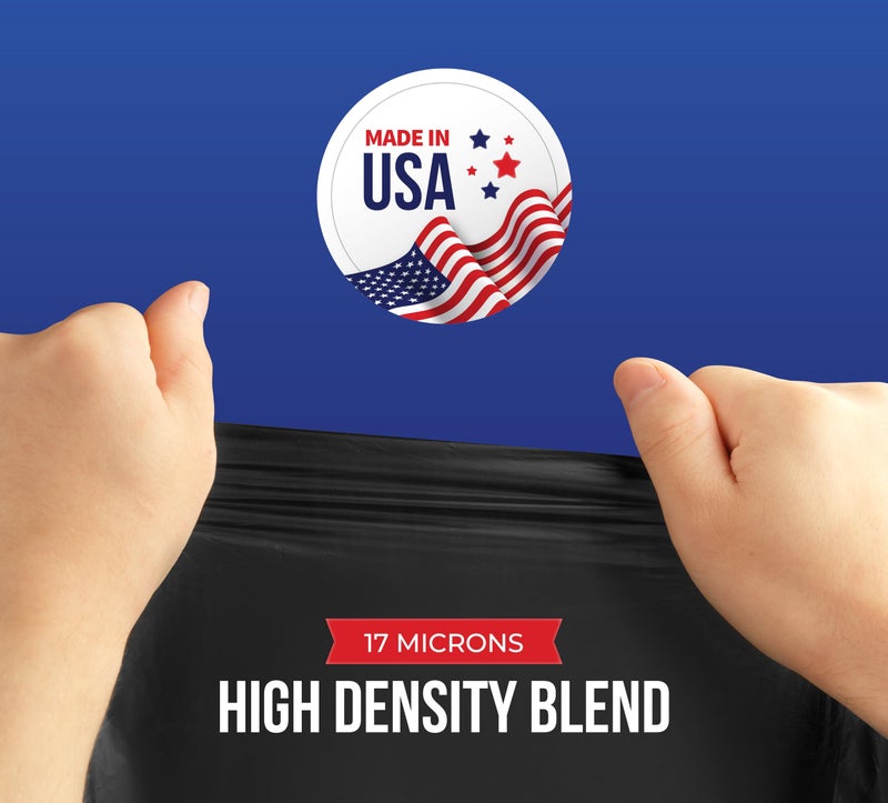 Munfix 55-60 Gallon Trash Bags Heavy Duty - Bulk 150 Pack Large Garbage Bags - Big Black Commercial Trash Can Liners - Made In USA - Image 4