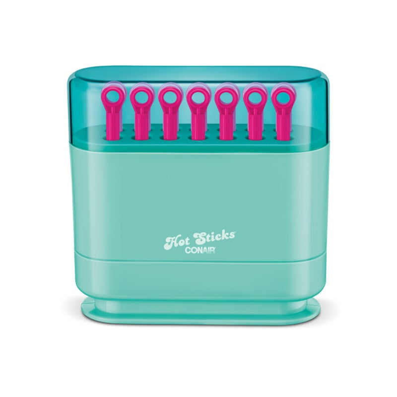 Conair Silicone Hot Rollers for Women, 14 Assorted Hot Sticks Hair Curlers with No Roller Clips Needed, 85-Second Heat-Up, For All Hair Lengths, Green - Image 1