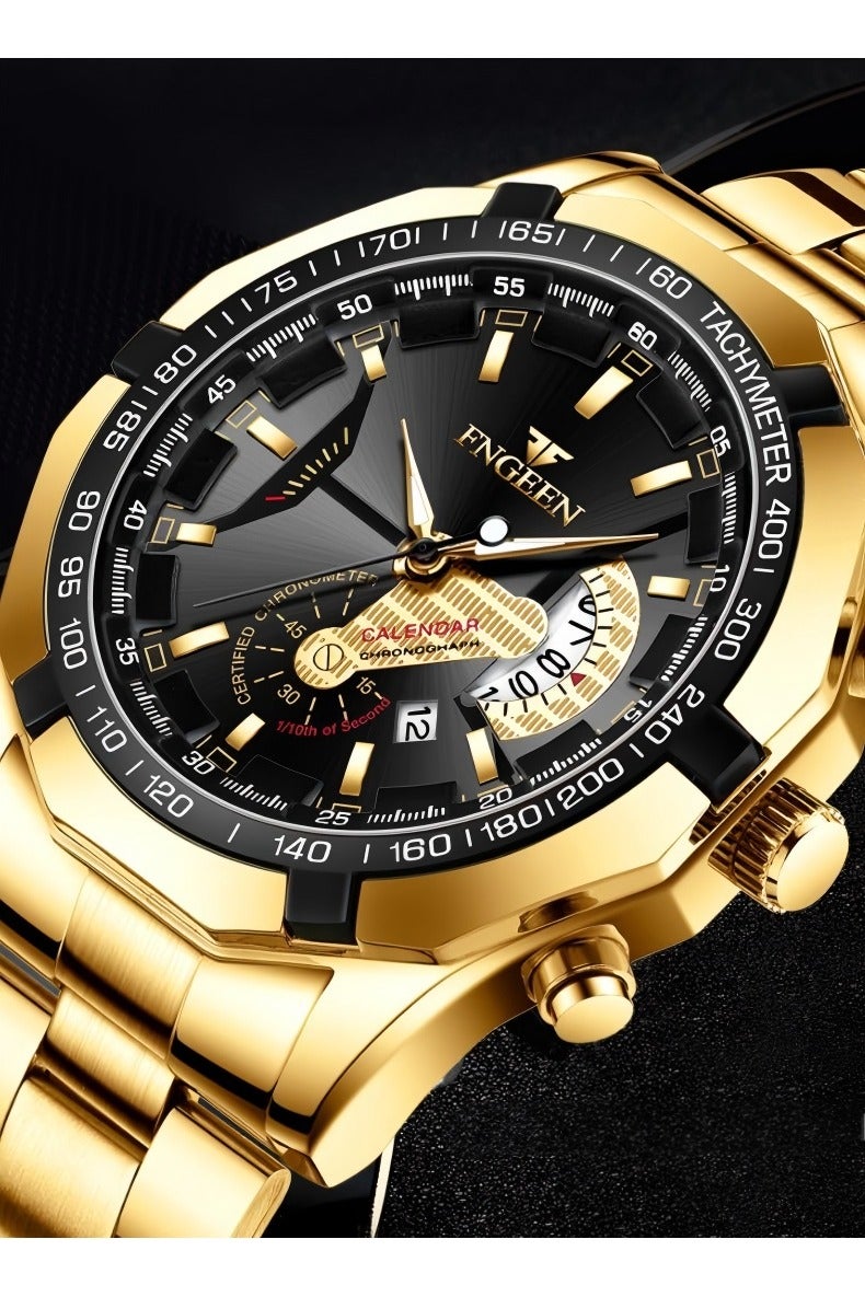 فنجين ساعة للرجال، ساعات كوارتز التجارية ساعات المعصم للرجال ساعات مضادة للماء للرجال ساعات رقمية بسيطة أنيقة - Image 2