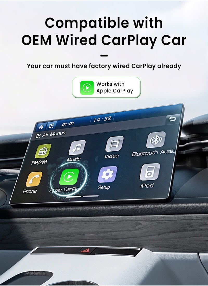 Carlinkit MINISE Wireless CarPlay Adapter USB-A/C for iPhone Convert Wired to Wireless Carplay Fast-Connect Plug&Play FOTA  - Image 3