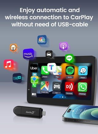 CarlinKit MINISE محول CarPlay لاسلكي بمنفذ USB-A/C لأجهزة iPhone - يحوّل CarPlay السلكي إلى لاسلكي - اتصال سريع، تشغيل فوري Plug & Play - يدعم تحديث FOTA - view 5