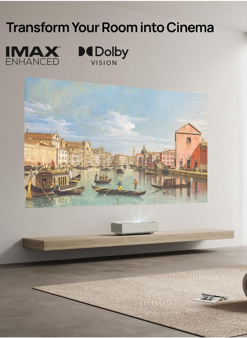 XGIMI - AURA 2 UST Laser Projector, Dolby Vision, IMAX Enhanced, 2300 ISO Lumens, 1,000,000:1 Dynamic Contrast Ratio, 0.177:1 Throw Ratio, Intelligent Screen Adaption, 60W Harman Kardon Speakers - Image 1