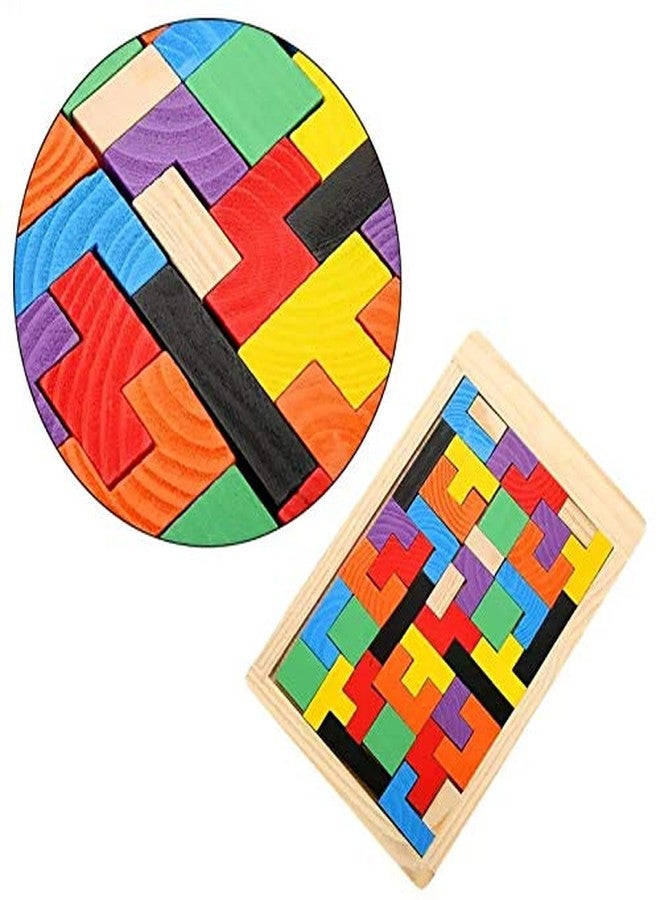 Grizzly Wooden Tetris Jigsaw Puzzle Set of 40 Pcs - Image 5