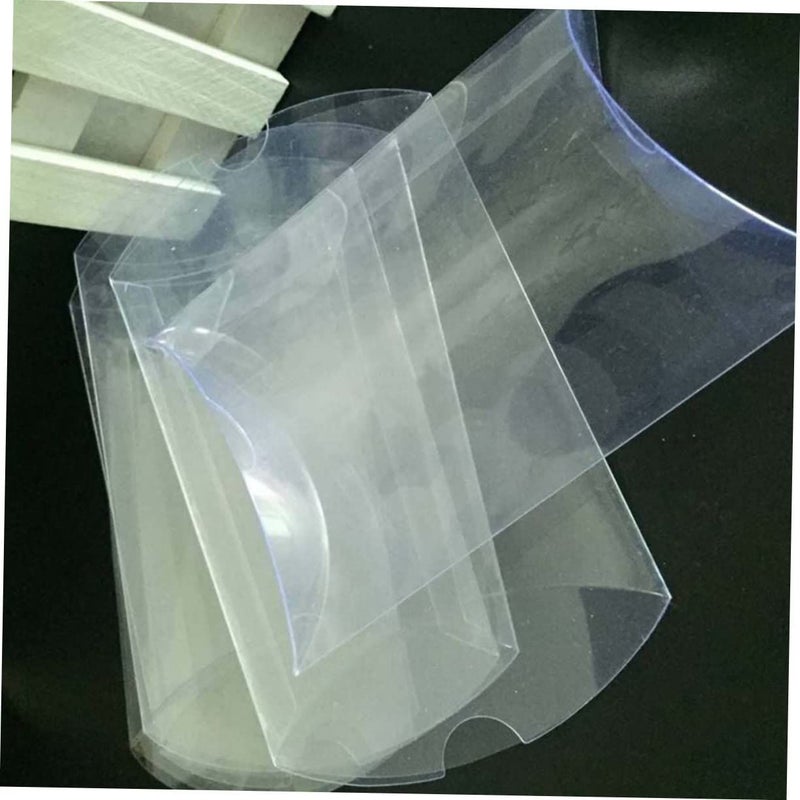 صناديق حلوى PVC واضحة حوامل شفافة على شكل وسادة لحفلات الزفاف والحفلات عبوة من 1 قطعة - Image 5