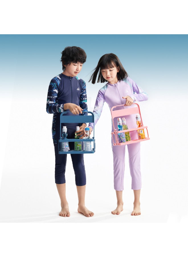 Annil Boys & Girls One-piece Long Sleeve Swimsuit Set, 2025 Summer New High-elastic Hot Spring Surfing Swimwear - Image 3