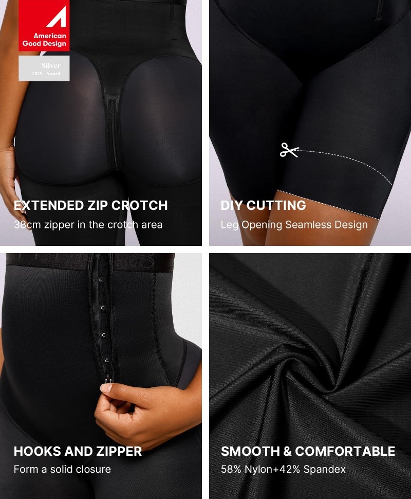 SHAPELLX Shapewear Tummy Control High Waisted Body Shaper Shorts Shapewear for Women Slip Shorts Butt Lifting Higher Power (Black, Small) - Image 4